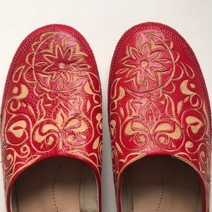 Unique Vintage Leather Slip On Mules